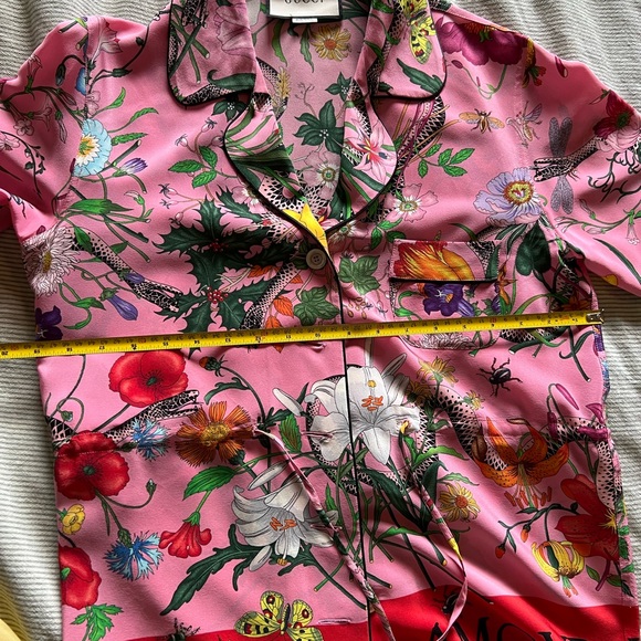 Gucci pink silk lounge blouse - Picture 6 of 8